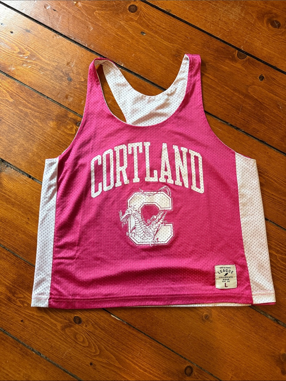Cortland Pink Mesh Reversible Athletic Tank